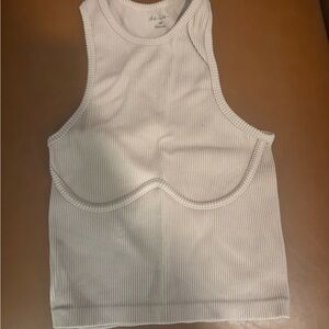 Ribbed Tank Top with under boob detail